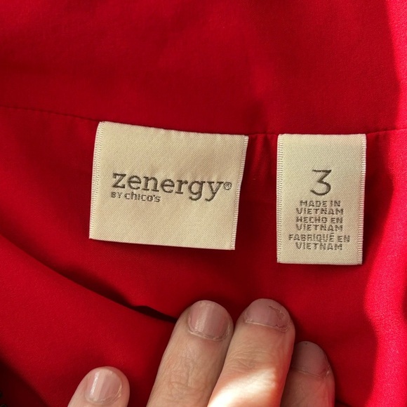 Chicos Red Zenergy Jacket XL Lightweight Travel Workout - Picture 7 of 8